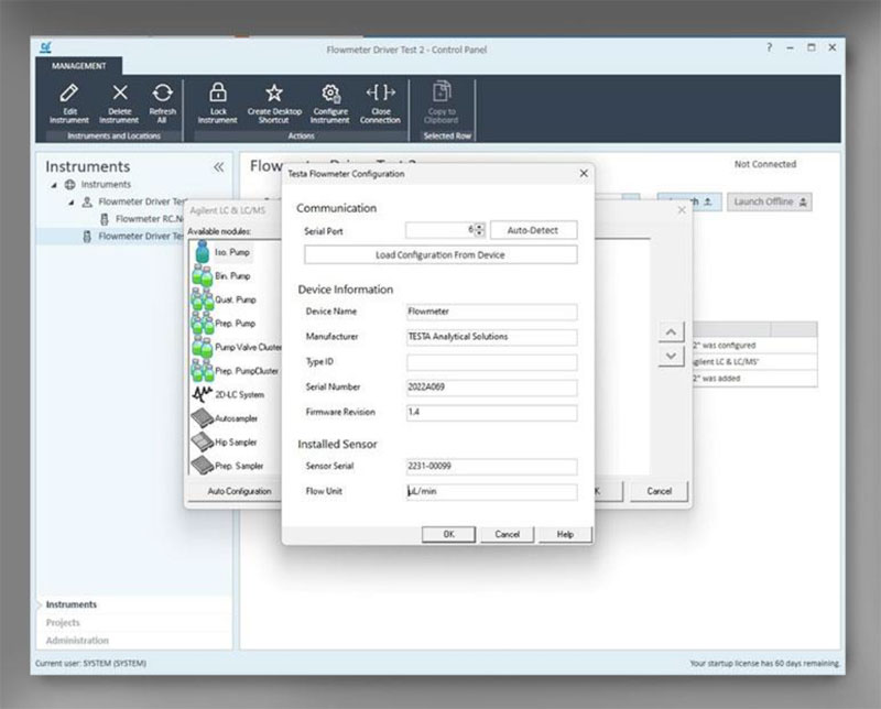 Next generation flowmeter software driver for HPLC systems